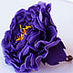 фиолетовый браслет,браслет цветок,браслет с цветами,крупный браслет,браслет фиолетовый,цветы из полимерной глины,фиолетовый цветок,украшение на руку,.Цветы и украшения Зарифы Пироговой