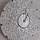 "Снежно-нежные" керамические часы ручной работы, керамика. Часы классические. Мария Кириллова. Ярмарка Мастеров.  Фото №7
