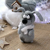 Куклы и игрушки handmade. Livemaster - original item Dog Bobik grey. Handmade.