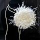 Choker white aster with ostrich feather. Chokers. fantasy flowers. Online shopping on My Livemaster.  Фото №2