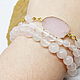 Set of bracelets made of rose quartz. Bracelet set. Selberiya shop. Online shopping on My Livemaster.  Фото №2