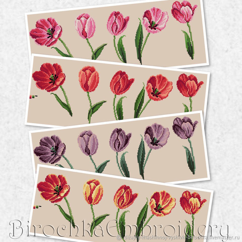 Изображения по запросу Схема вышивки крестом тюльпана