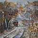 Paintings: city tram winter landscape TRAM STORIES. Pictures. pictures & decor of TanyaSeptember. My Livemaster. Фото №5