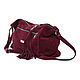 Order Crossbody bag burgundy suede with shoulder Strap with pockets. BagsByKaterinaKlestova (kklestova). Livemaster. . Crossbody bag Фото №3