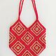  Bag knitted red granny square, Crossbody bag, Bataysk,  Фото №1