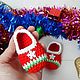 ' christmas' peds knitted newborn toddler. Babys bootees. Modnoekhobbi. Online shopping on My Livemaster.  Фото №2