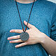 Yggdrasil - Vegvisir pendant shungite stone, carnelian beads, jade. Pendant. keledrocks. My Livemaster. Фото №5