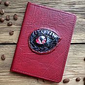Сумки и аксессуары handmade. Livemaster - original item Cover for a passport with the eye of the dragon. Handmade.