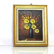 Винтаж handmade. Livemaster - original item Interior painting Flowers. Handmade.