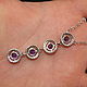 Silver necklace with amethysts 6 mm. Necklace. yakitoriya. My Livemaster. Фото №4