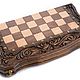 Order Chess backgammon carved 'Kontrgambit' 50, Harutyunyan. H-Present more, than a gift!. Livemaster. . Chess Фото №3