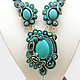 necklace turquoise lagoon, Necklace, Odessa,  Фото №1