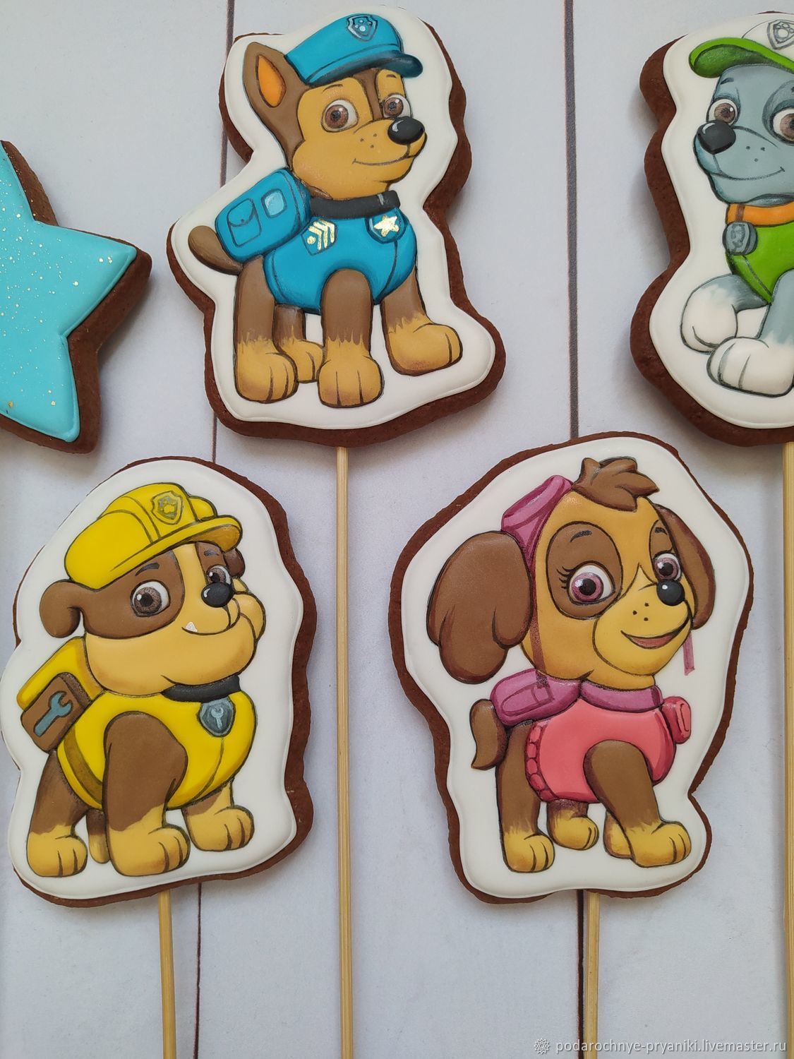 Набор пряников: Пряники-топперы на торт Щенячий патруль в интернет ...