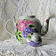 Teapot with painting 'Bouquet of lilacs'. Teapots & Kettles. painting and decoupage from Marina (sovaj). My Livemaster. Фото №4