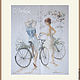 Embroidered picture "cyclist". Pictures. Cross stitch and beads!. Online shopping on My Livemaster.  Фото №2