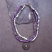 Украшения handmade. Livemaster - original item Necklace with natural stones and chain. Handmade.
