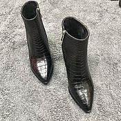 Обувь ручной работы handmade. Livemaster - original item Ankle boots, women`s crocodile leather, black.. Handmade.