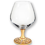 Посуда handmade. Livemaster - original item Vip cognac gift glass.Gilding.An elite Gift for a man. Handmade.
