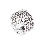 Украшения handmade. Livemaster - original item Ring beads silver, textured ring gift dimensionless. Handmade.