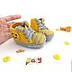 Order Newborn gift: Booties knitted sneakers for children, yellow. babyshop. Livemaster. . Gift for newborn Фото №3