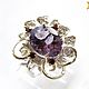 Amethyst 'Cloud' ring with amethyst and rhodolite. Rings. Design jewelry. Online shopping on My Livemaster.  Фото №2