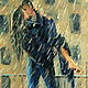 Oil painting on canvas. Kiss in the rain. Pictures. Painting gallery of Metsenatova Val. Online shopping on My Livemaster.  Фото №2