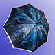 Folding umbrella blue with picture space custom Space', Umbrellas, St. Petersburg,  Фото №1