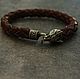 Leather bracelet 'Lynx', Bead bracelet, Volgograd,  Фото №1