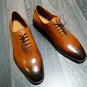 Обувь ручной работы handmade. Livemaster - original item Classic oxfords made of genuine leather, hand-painted!. Handmade.