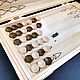 Backgammon author, geometer. hand-carved 64x62 cm. Backgammon and checkers. Unique items made of wood, handmade. My Livemaster. Фото №6