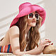 Order Raffia Hat | Dusty Rose. Lisa Prior Fashion Brand & Atelier. Livemaster. . Hats1 Фото №3