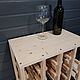 Wine rack for 16 bottles with table top. Shelving. Color Wood. My Livemaster. Фото №6