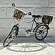 Toy Bicycle for Dolls Black Retro Bicycle with Basket 1:6. Doll furniture. kotomka-nv. My Livemaster. Фото №6