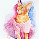 Кошка в розовом, Картины, Челябинск,  Фото №1