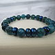 Bracelet made of dark blue chalcedony and hematite. Rosary bracelet. RoyalWorkshop. Online shopping on My Livemaster.  Фото №2