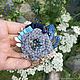 Copy of Denim brooch Forget-me-not. Brooches. Sokolova Julia, handmade jewelry. Online shopping on My Livemaster.  Фото №2