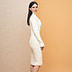 Белое зимнее платье с длинным рукавом. Платья. SHAPAR вязаная одежда ручной работы. Интернет-магазин Ярмарка Мастеров.  Фото №2