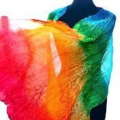 Аксессуары handmade. Livemaster - original item the women`s silk scarf rainbow colors rainbow bright scarf. Handmade.