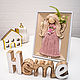 Copy of Macrame doll in grey photo frame, Interior doll, Novosibirsk,  Фото №1