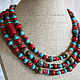 Very long necklace in ethnic style, coral turquoise Tibetan beads coconut. Beads2. Ritasdreams (ritasdreams). My Livemaster. Фото №6