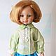 Light green blouse with a pattern and lace for Paula Reina doll, Clothes for dolls, Ekaterinburg,  Фото №1