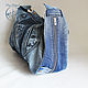 Женская джинсовая сумка на плечо Тюльпан 16. Сумка-мешок. Роза Ветров. Ярмарка Мастеров.  Фото №4