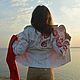 Куртка-пиджак"Маки"с ручной росписью. Куртки. Ирина (dneproart). Ярмарка Мастеров.  Фото №5