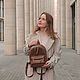 Кожаный женский рюкзак Gordeous коричневый. Рюкзаки. AUGUST BAGS. Интернет-магазин Ярмарка Мастеров.  Фото №2