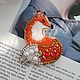 Брошь-булавка ручной работы "Лиса" "Лисичка". Брошь-булавка. Alice_accessories. Ярмарка Мастеров.  Фото №5