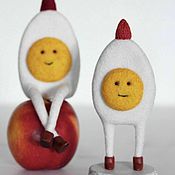 Куклы и игрушки ручной работы. Ярмарка Мастеров - ручная работа Egg felt toys (Easter, birthday gift, twins). Handmade.