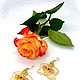 Серьги из живых цветов « Орхидеи». Серьги классические. Валентина «_flowers.style_». Ярмарка Мастеров.  Фото №4
