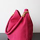 Bag: Bag made of genuine suede Magenta. Sacks. Olga'SLuxuryCreation. Online shopping on My Livemaster.  Фото №2