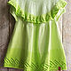 Order Children's tunic dress (trapeze) 'bright green', p 104-110. Natalya_Sholokhova. Livemaster. . Childrens Dress Фото №3