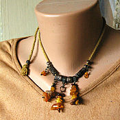 Украшения handmade. Livemaster - original item Necklace: jewelry-pendant with amber. Handmade.